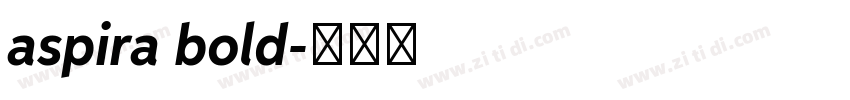 aspira bold字体转换